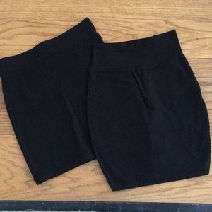 Set of 2 black mini skirts